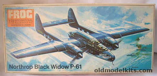 Frog 1/72 Black Widow P-61 - Double Trouble or Lady of the Dark, F170 plastic model kit